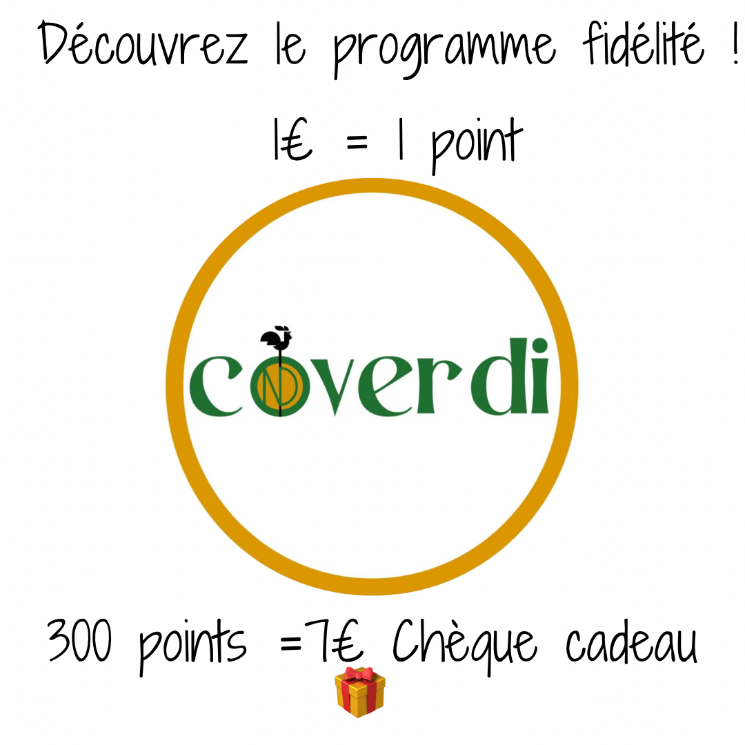 1� achet� = 1 point ; 300 points = 1 ch�que cadeau de 7�