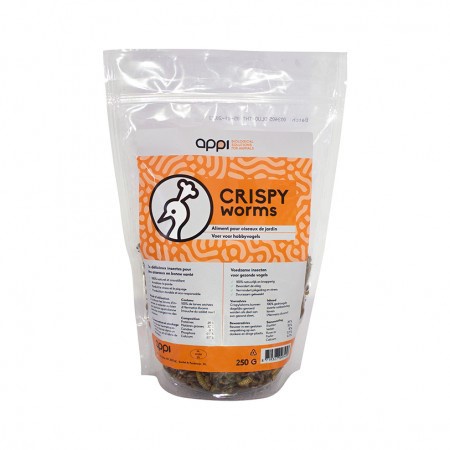APPI - CRISPYworms Aliment compl�mentaire  pour oiseaux � base de larves s�ch�es