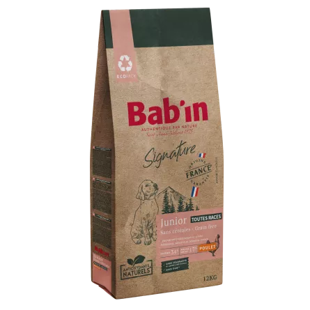 BAB\'IN - Signature Chien Junior (Toutes Races) Grain Free POULET