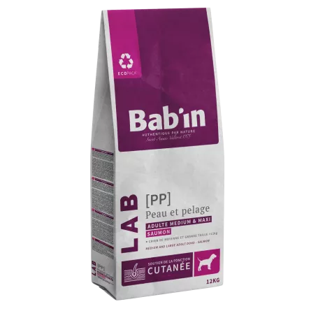 BAB\'IN� - LAB Chien Adulte Medium & Maxi Peau & Pelage Saumon