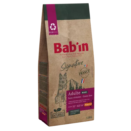 BAB\'IN� - SIGNATURE Adulte Maxi Chien Sans c�r�ales Poulet
