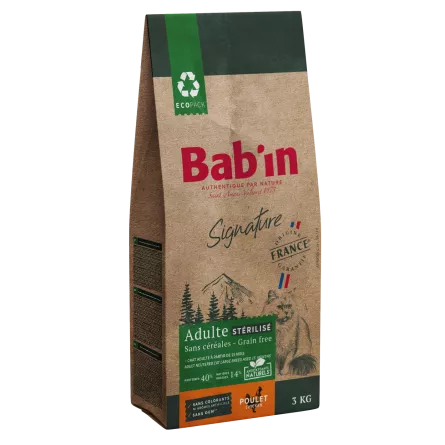 BAB\'IN� - SIGNATURE Chat Adulte Sans C�r�ales Poulet