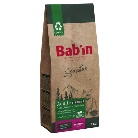 BAB\'IN� - SIGNATURE Chat Adulte Sans C�r�ales Saumon