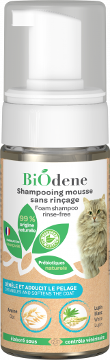 BiOdene - Shampooing mousse sans rin�age Chat