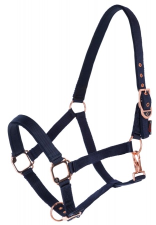 COVALLIERO  - Licol Cheval CLASSY Bleu Navy