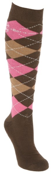 Covalliero - Chaussettes d\'�quitation BRESCIA / Marron & Rose