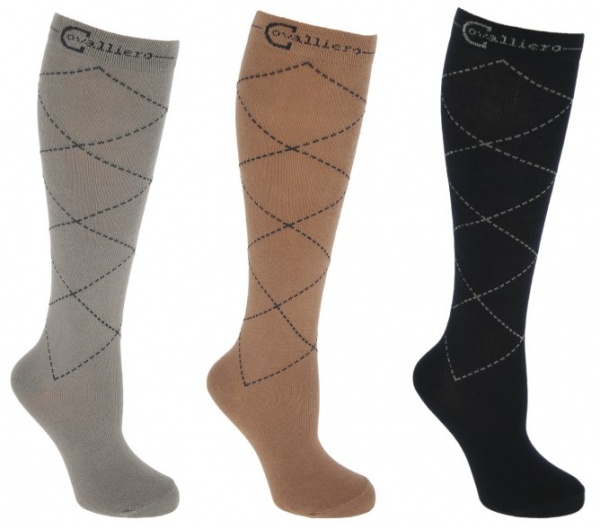 Covalliero - Chaussettes d\'�quitation KARO / Lot de 3 Paires