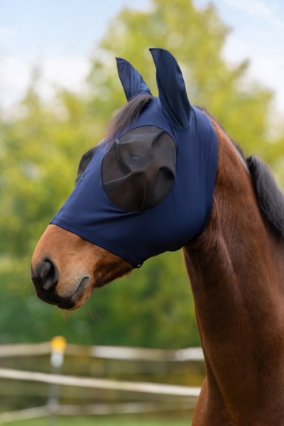 COVALLIERO - Masque Anti-Mouches avec Oreilles FinoStretch BLEU