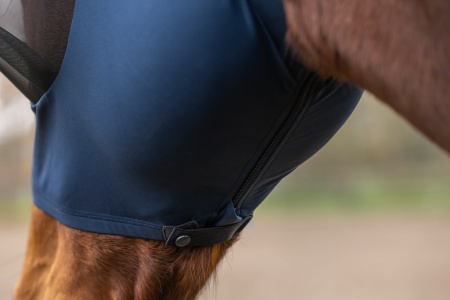 COVALLIERO - Masque Anti-Mouches avec Oreilles FinoStretch BLEU