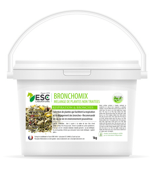 ESC Laboratoire - Bronchomix, m�lange de plantes, respiration cheval - 1kg