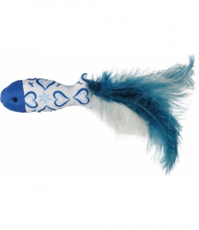 FLAMINGO - Jouet Chat Poisson Plumes