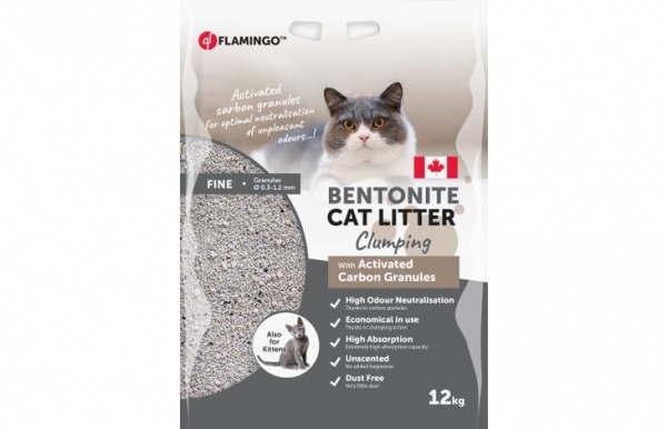 FLAMINGO - Liti�re pour Chat Nature au Charbon Actif 12 Kg.