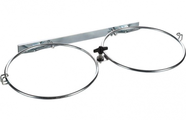 FLAMINGO - Support de gamelles (double) Acier galvanis�