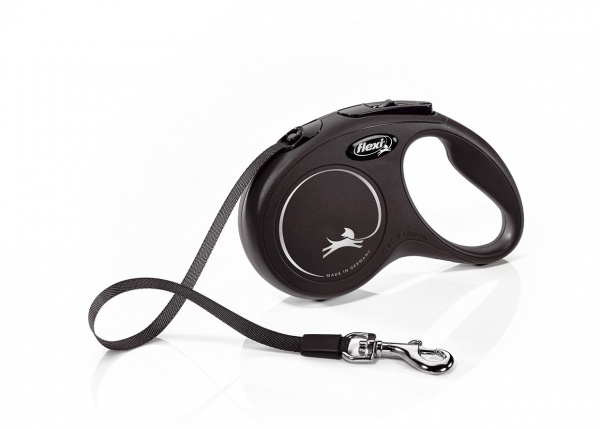 FLEXI - CLASSIC Laisse � Enrouleur CORDON - 5m (M) (noir-bleu-rouge)