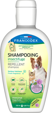 FRANCODEX® - Shampooing Insectifuge Chien & Chat (fraîcheur-fruité-vanille-monoï)