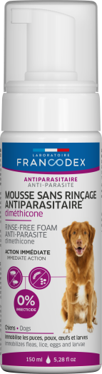 FRANCODEX� - Soin Antiparasitaire Chien Mousse sans-rin�age Dim�thicone