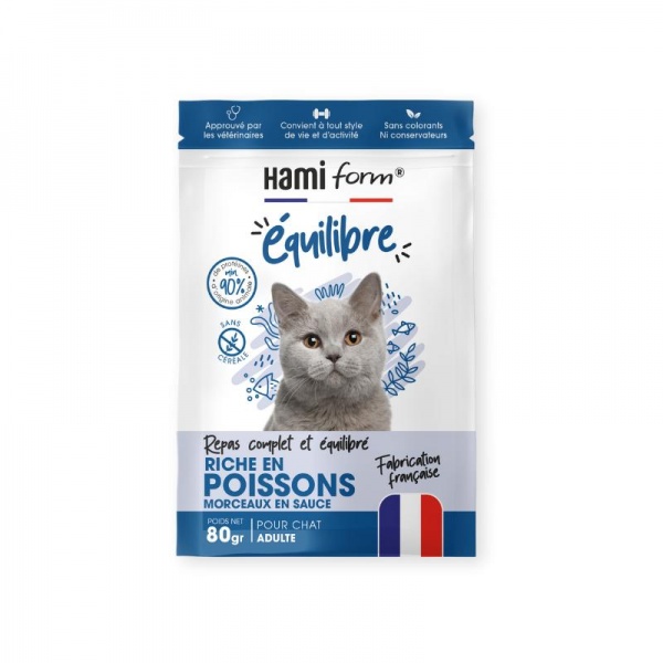 HAMI form� - Sachet Repas Complet Humide pour Chat au POISSON