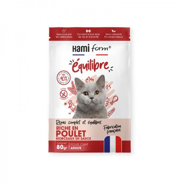 HAMI form� - Sachet Repas Complet Humide pour Chat au POULET