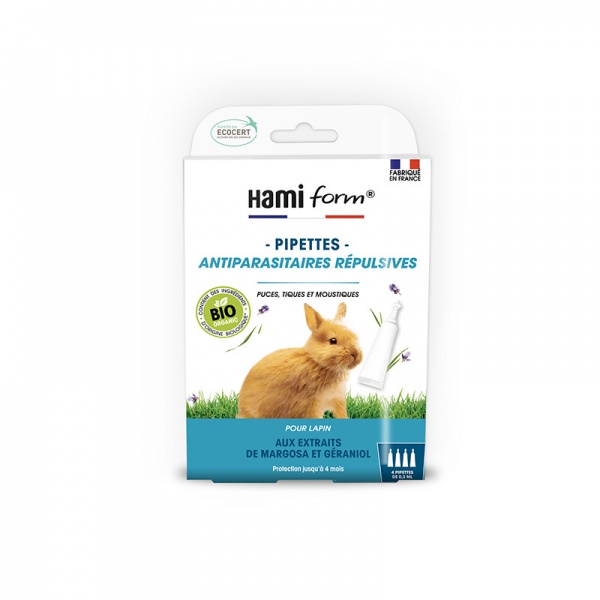 HAMIFORM - Pipettes antiparasitaires r�pulsives Bio pour lapin