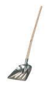 KERBL - Pelle &agrave; neige/c&eacute;r&eacute;ales alu sans rebord avec manche