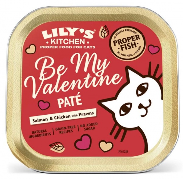 LILY\'S KITCHEN - Be my Valentine Pat�, Saumon & Poulet avec Crevettes
