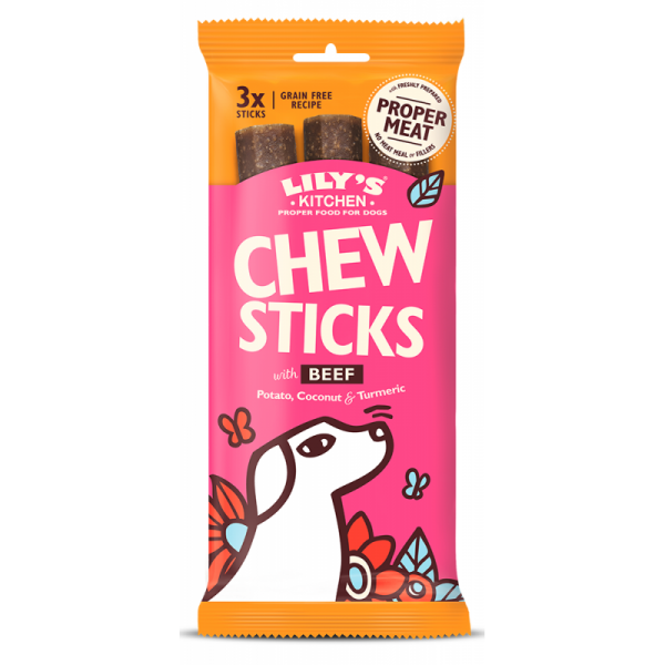 LILY\'S KITCHEN - Chew Sticks - 3x Sticks � m�cher Boeuf