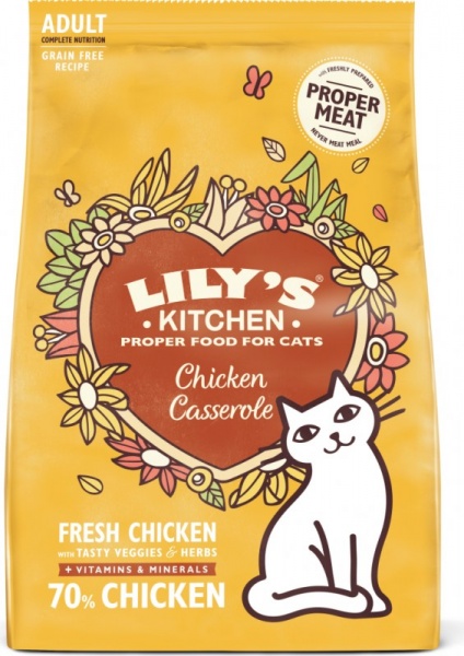 LILY\'S KITCHEN - Chicken Casserole - Croquettes sans c�r�ales au poulet pour chat adulte