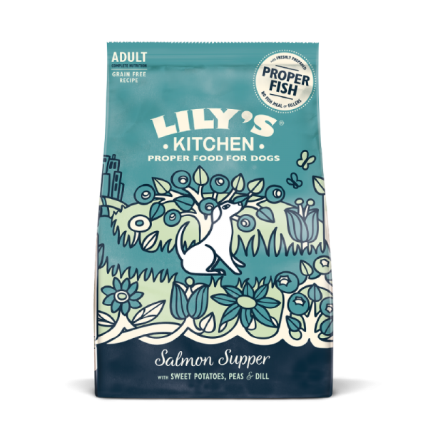 LILY\'S KITCHEN - Salmon Supper - Croquettes sans c�r�ales au saumon pour chien adulte