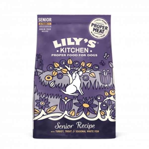 LILY\'S KITCHEN - Senior Recipe - Croquettes sans c�r�ales � la dinde et au poisson pour chien senior