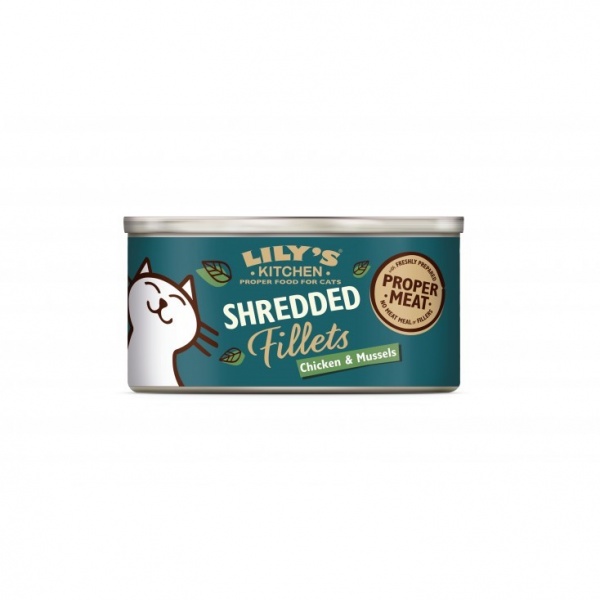 LILY\'S KITCHEN - Shredded Fillets - Effiloch�s en bouillon au poulet et moules