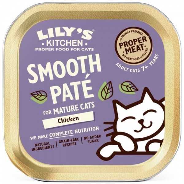 LILY\'S KITCHEN - Smooth pat� Mature Cats - P�t�e Bio pour Chat S�nior au Poulet