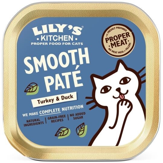LILY\'S KITCHEN - Smooth pat� Turkey & Duck - P�t�e Bio pour Chat � la Dinde & Canard