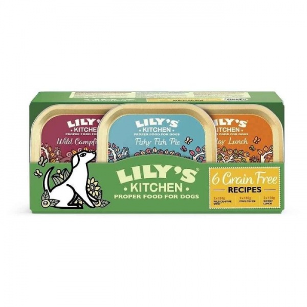 LILY\'S KITCHEN - x6 grain free Recipes - Multipack 6 Recettes de p�t�es pour chien sans c�r�ales