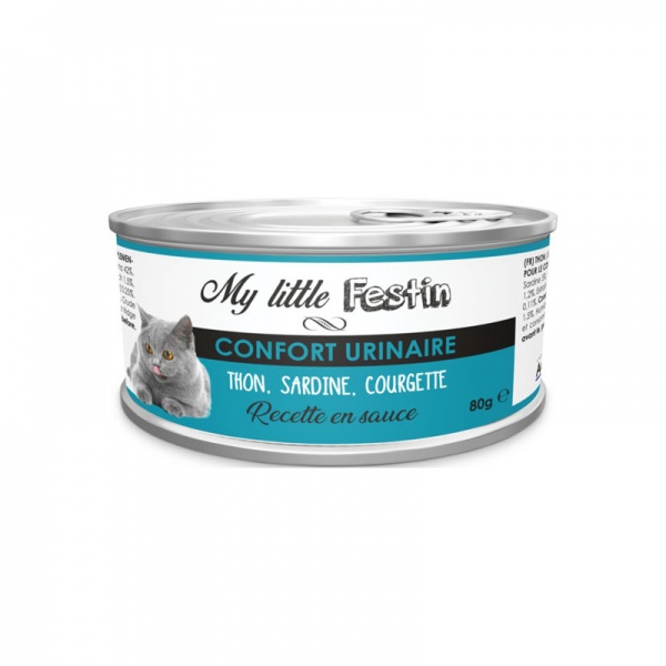 My little Festin - CONFORT URINAIRE / �ffiloch� en Sauce pour Chat au THON, SARDINE & COURGETTE