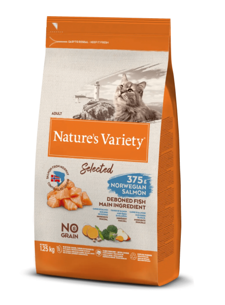 NATURE\'S VARIETY - Chat Adult Non St�rilis� Selected Saumon, Sans C�r�ales