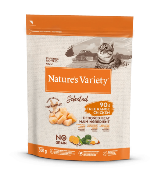 NATURE\'S VARIETY - Chat Adult St�rilis� Selected Poulet �lev� en Plein Air, Sans C�r�ales