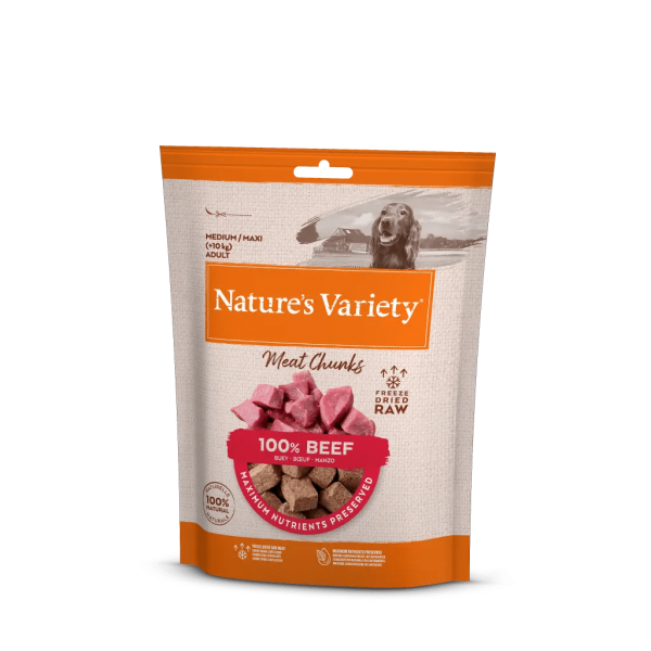 NATURE\'S VARIETY - Meat Chuncks (Friandise Lyophilis�e) 100% BOEUF