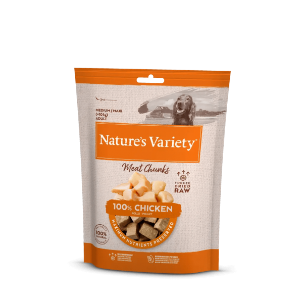 NATURE\'S VARIETY - Meat Chuncks (Friandise Lyophilis�e) 100% POULET