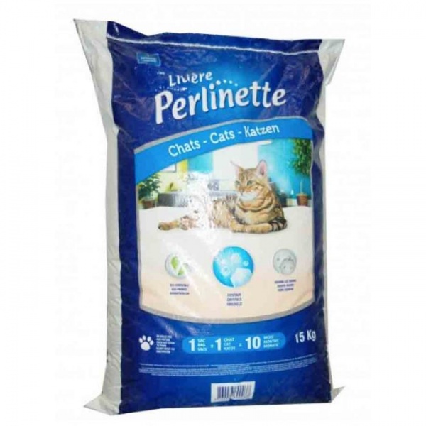 Perlinette - Liti�re Chat Silice Grains Irr�guliers 15 Kg