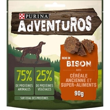 PURINA - Friandises Tendres Chien Adventuros BISON Sachet Fra�cheur 90g.