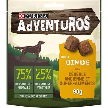 PURINA - Friandises Tendres Chien Adventuros DINDE Sachet Fra�cheur 90g