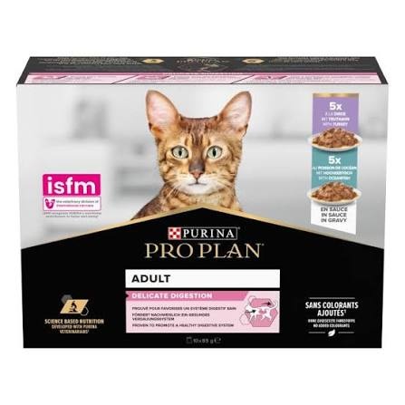 PURINA PROPLAN - Adult Delicate Digestion Morceaux en Sauce DINDE + POISSON