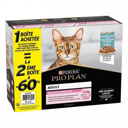 PURINA PROPLAN - Adult Delicate Digestion Morceaux en Sauce POISSON