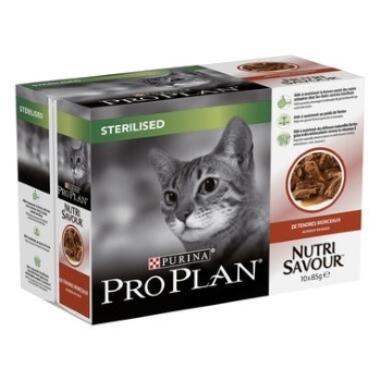 PURINA PROPLAN - NutriSavour Sterilised Boeuf P�t�e en sauce 10x85g