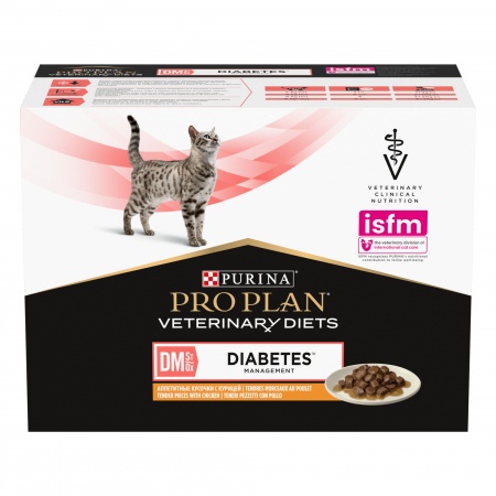 PURINA PROPLAN Veterinary Diets - Feline DM St/Ox Diabetes Management Poulet 10 x 85 g