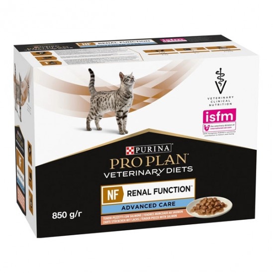 PURINA PROPLAN Veterinary Diets - Feline NF Renal Function Advanced Care Saumon (10 x 85g.)