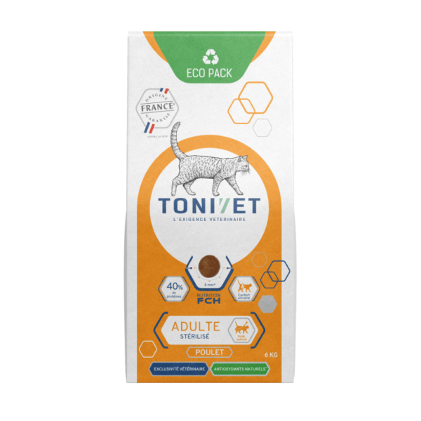 TONIVET� - Chat Adulte St�rilis� au POULET