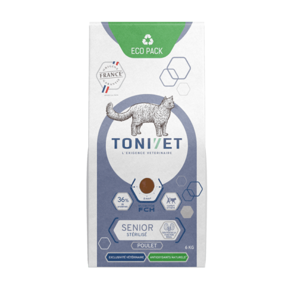 TONIVET� - Chat St�rilis� Senior au POULET