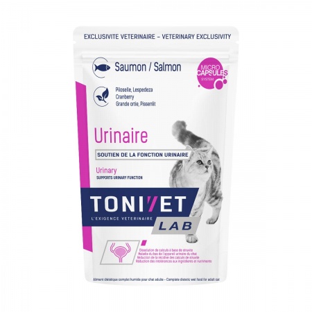 TONIVET® - LAB Chat - Sachet Aliment Complet Humide URINAIRE au Saumon
