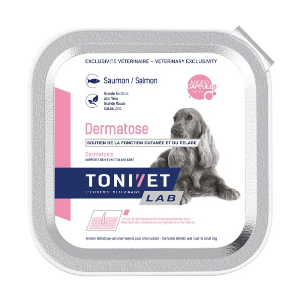TONIVET� - LAB Chien - Aliment Complet Humide DERMATOSE au Saumon
